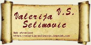 Valerija Selimović vizit kartica